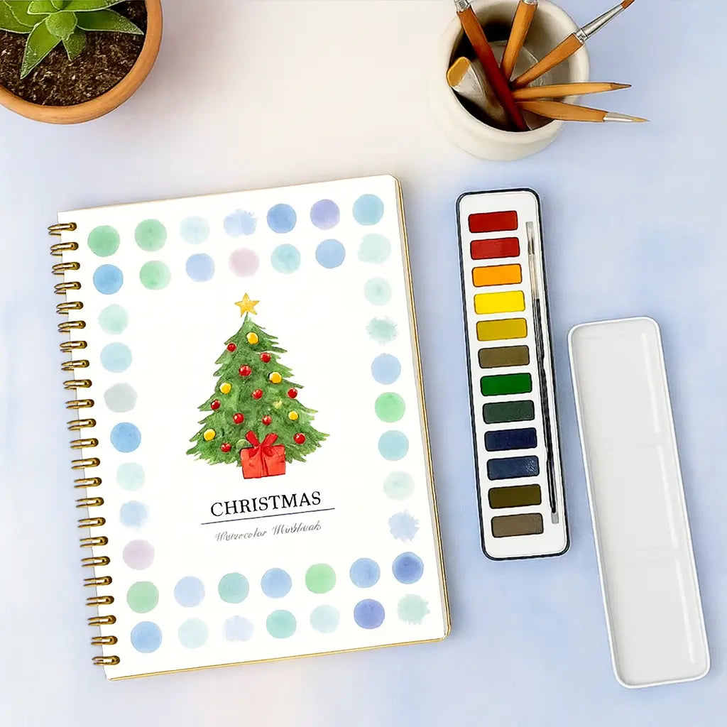 Complete Watercolor Book Set - FREE Watercolors and Brushes Included