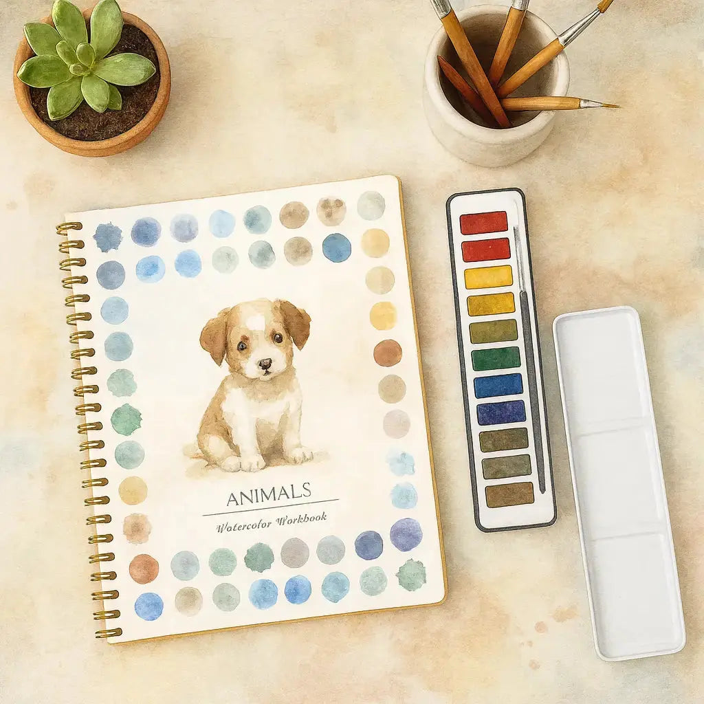 Complete Watercolor Book Set - FREE Watercolors and Brushes Included