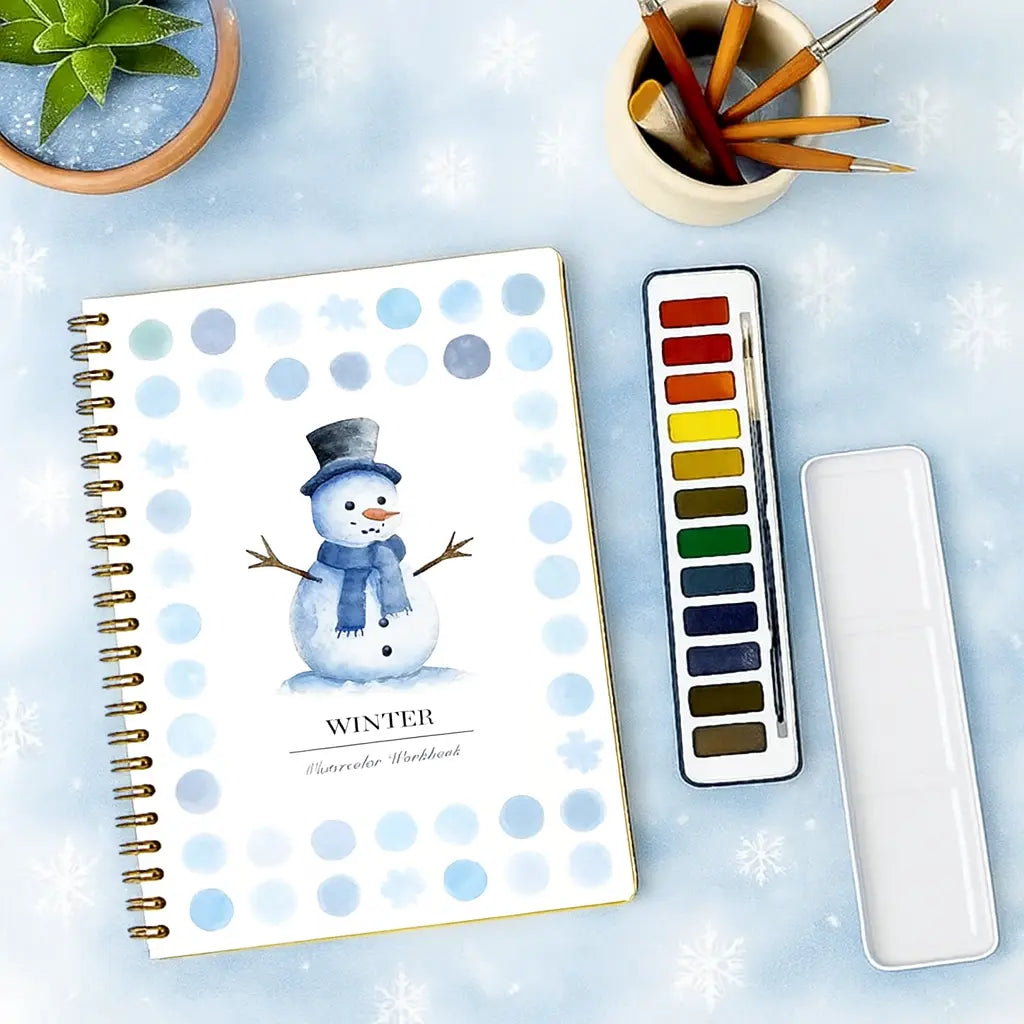 Complete Watercolor Book Set - FREE Watercolors and Brushes Included